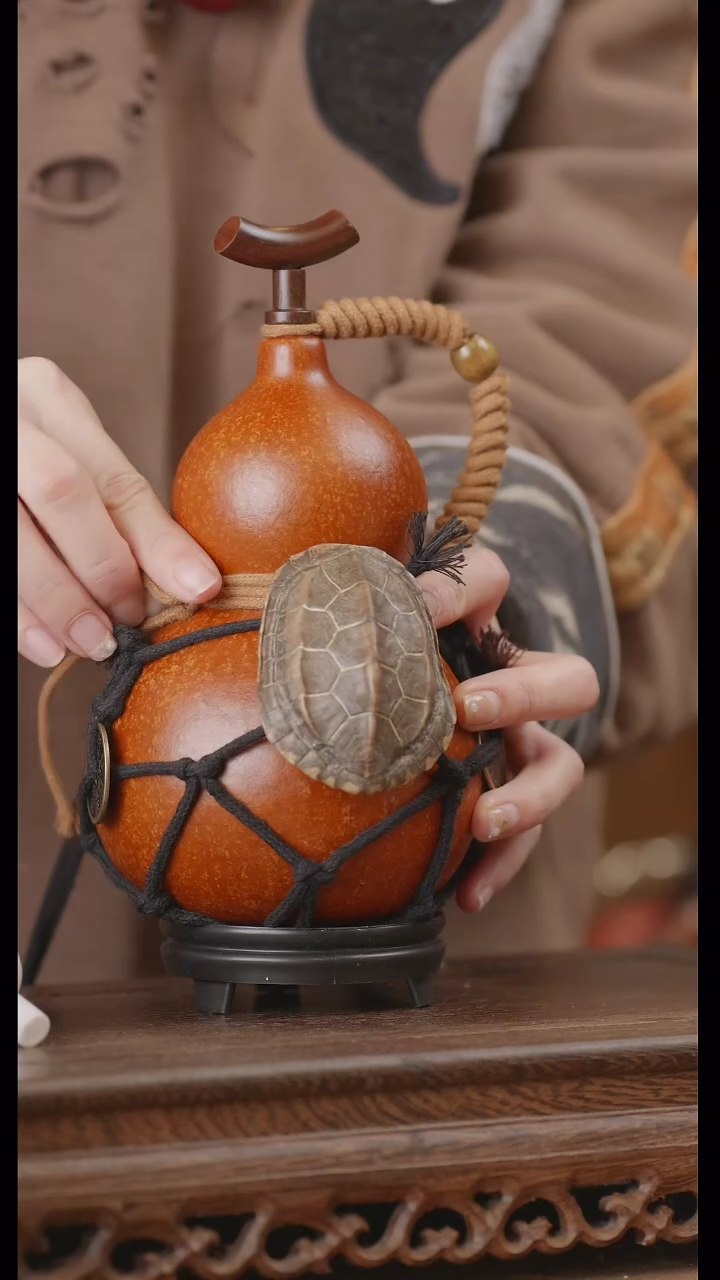 【闪购商品】40号精品天然大漆工艺防渗内胆酒葫芦~