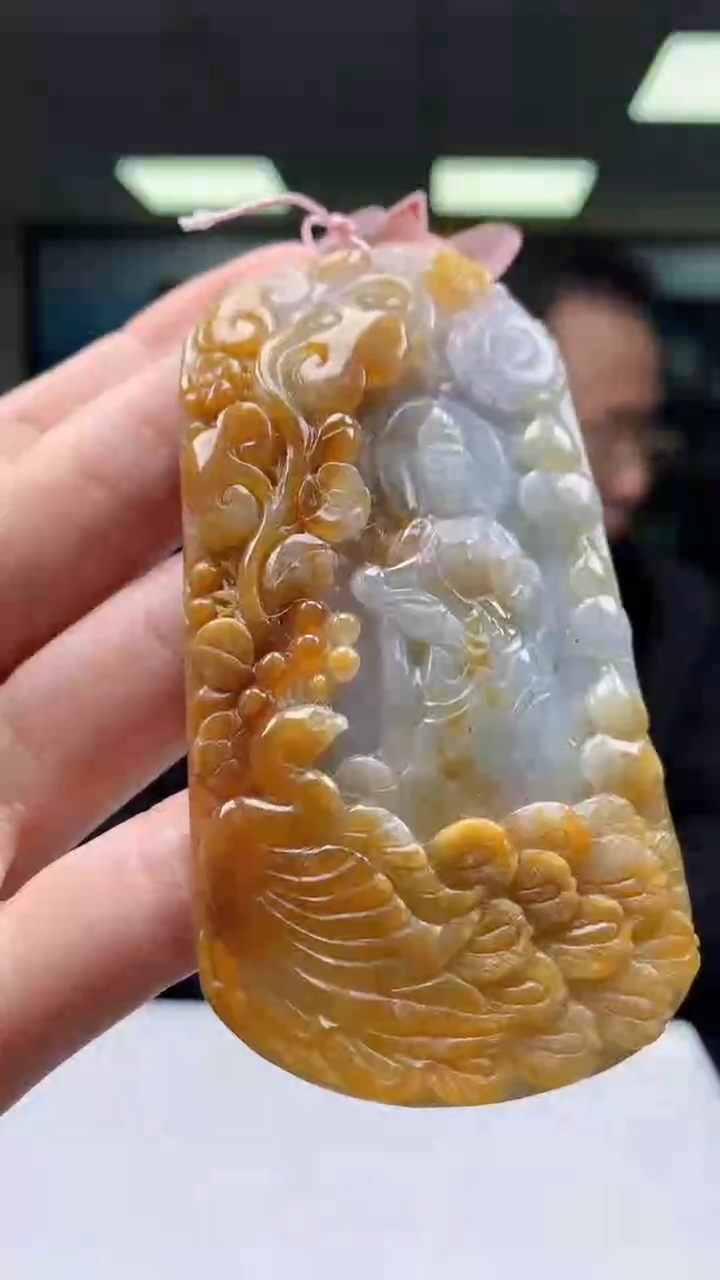 【闪购商品】定制翡翠未镶嵌1052ry-毛货挂件55