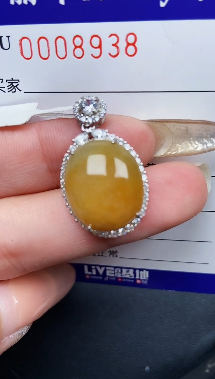 【闪购商品】翡翠颈饰银S925镶嵌8938