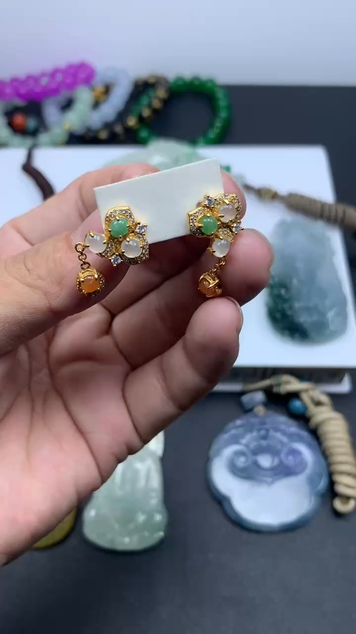 未镶嵌翡翠耳饰耳饰