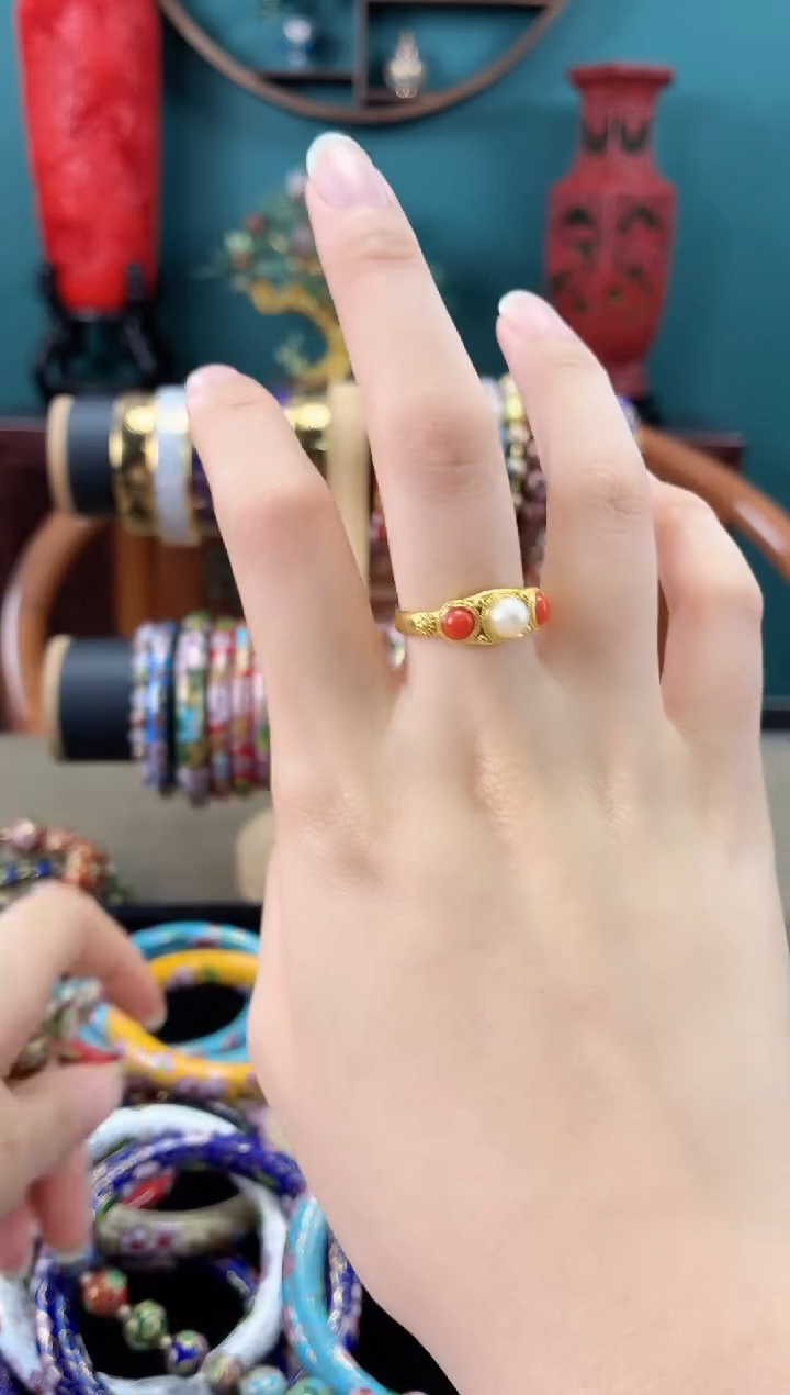 花丝镶嵌款戒指活口