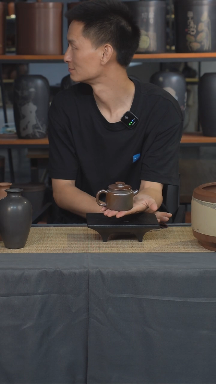 云水山涧建水紫陶微瑕柴烧壶云桑 014