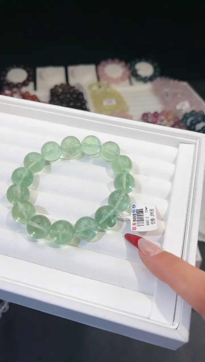 【闪购商品】萤石手链未镶嵌多样性发一绿萤石15mm