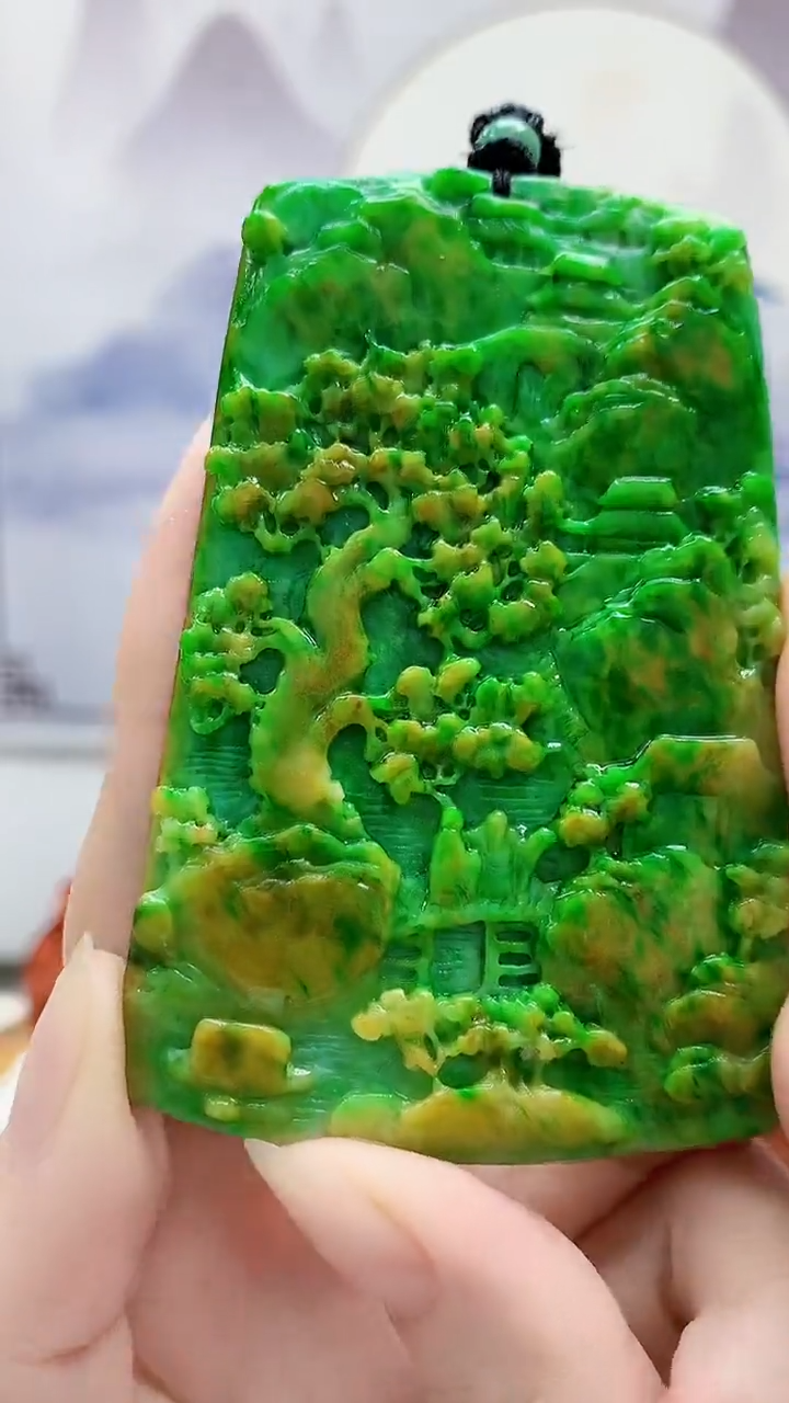 未镶嵌定制翡翠4829ry-毛货挂件