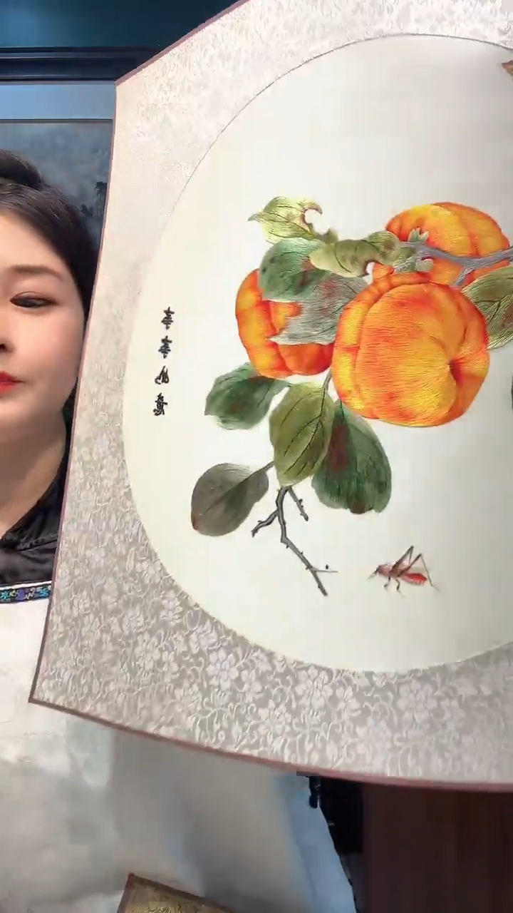 横款非遗苏绣纯手工刺绣软裱45x45