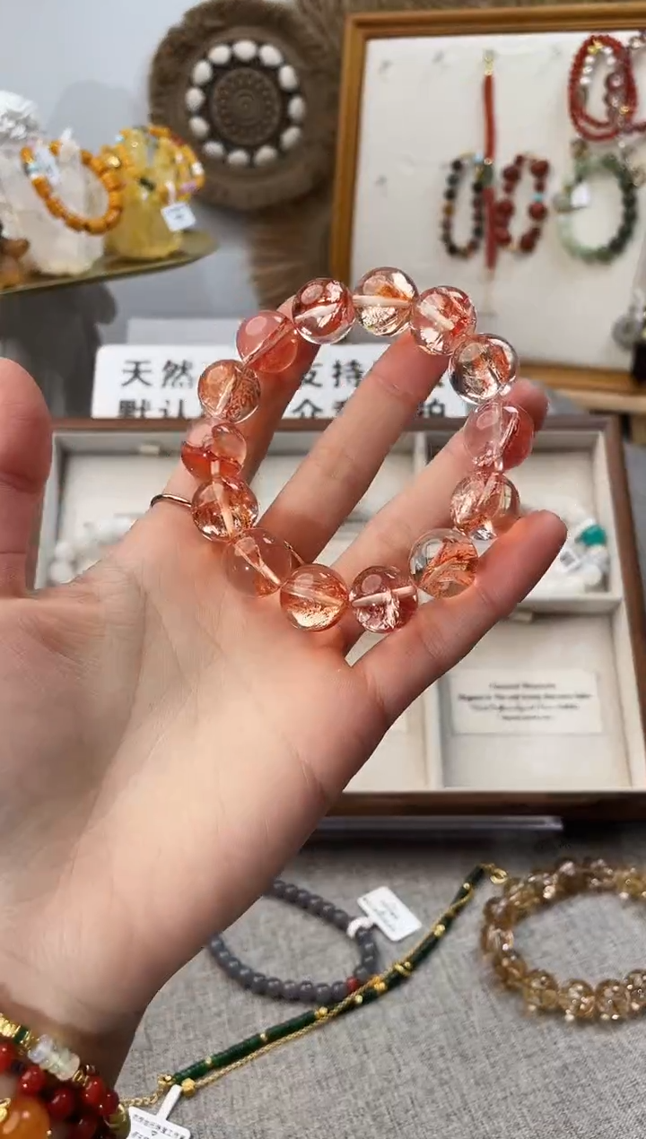 未镶嵌手串水晶?****?金箔手串