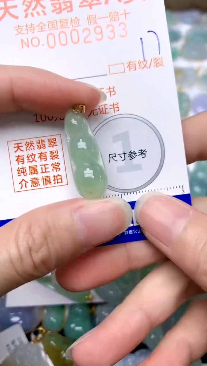 【闪购商品】翡翠颈饰18K金镶嵌17天然A货翡翠