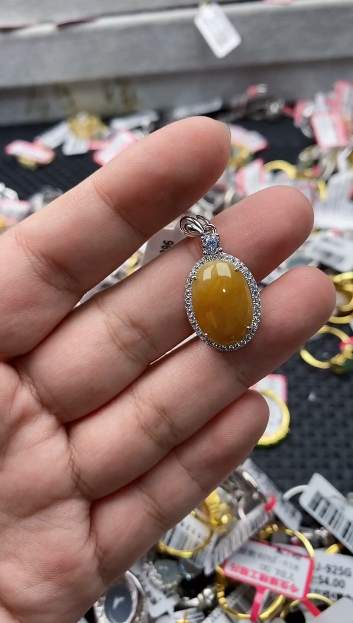 【闪购商品】翡翠戒指银S925镶嵌666666---6