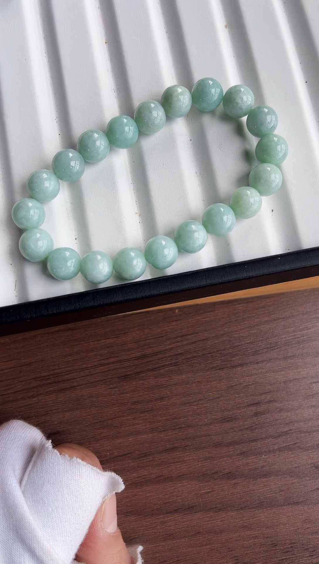 散珠翡翠翡翠手串 卡10+