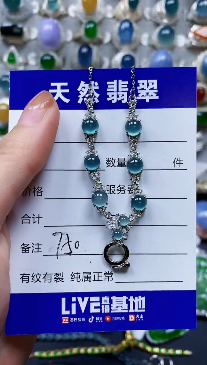 【闪购商品】翡翠颈饰银S925镶嵌0750