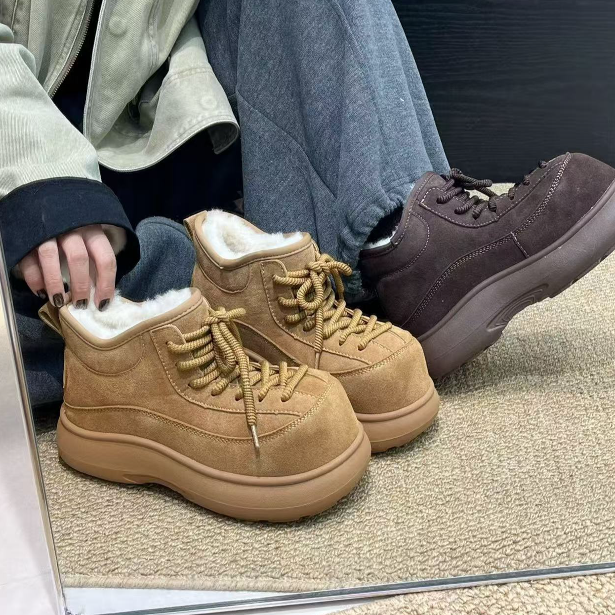 【欧洲站2025冬高货雪地靴】99-169高品质买手版卡皮巴拉时尚雪地靴