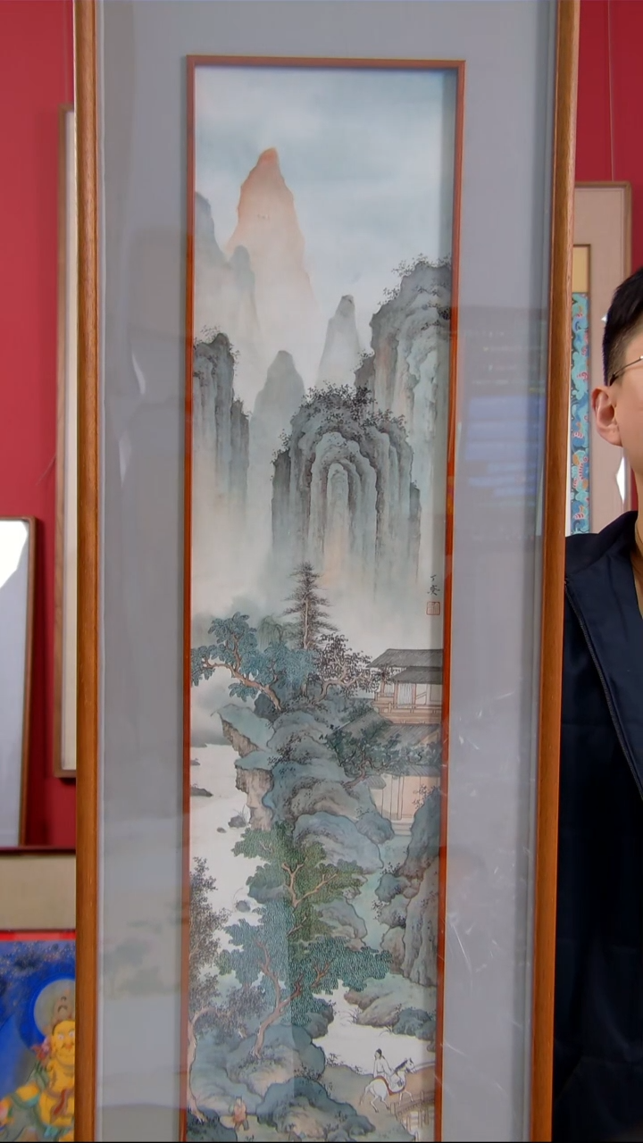 【闪购商品】国画丁奕《幽居山林图》装裱140*38