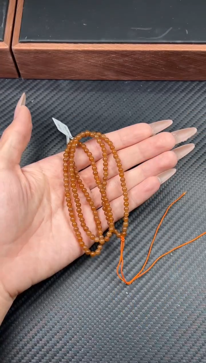 未镶嵌手串和田玉且末金山微色差长链卡4