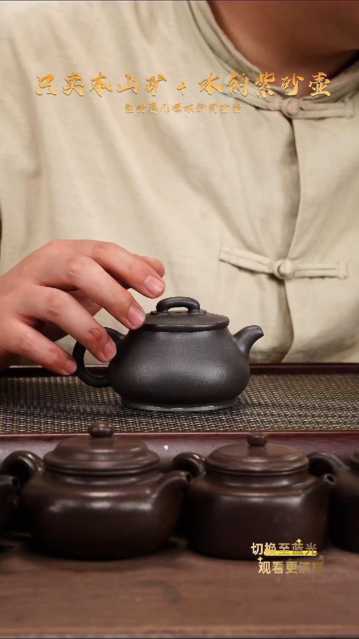 茶壶紫砂全手天青 儒相