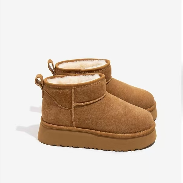 【新疆包邮】25年牛皮冬季新款雪暖情厚底时尚百搭款雪地靴G-9128