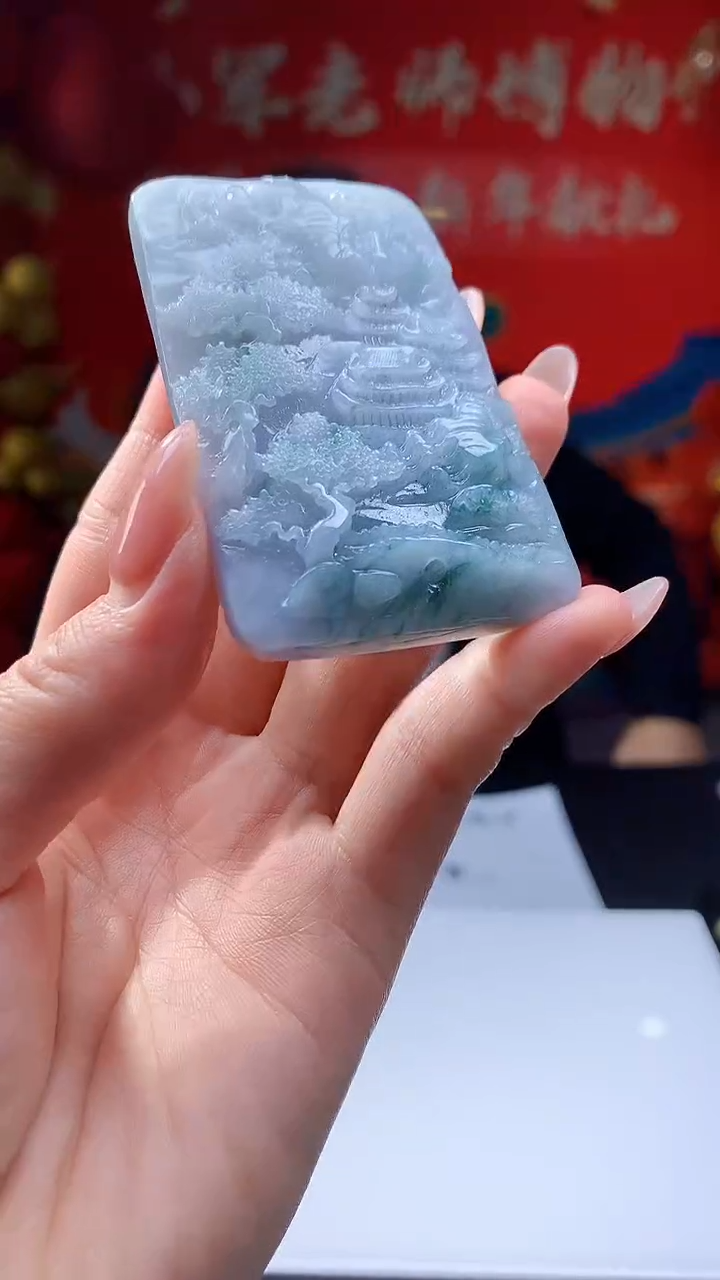 【闪购商品】定制翡翠未镶嵌8050jj-毛货挂件79配珠链