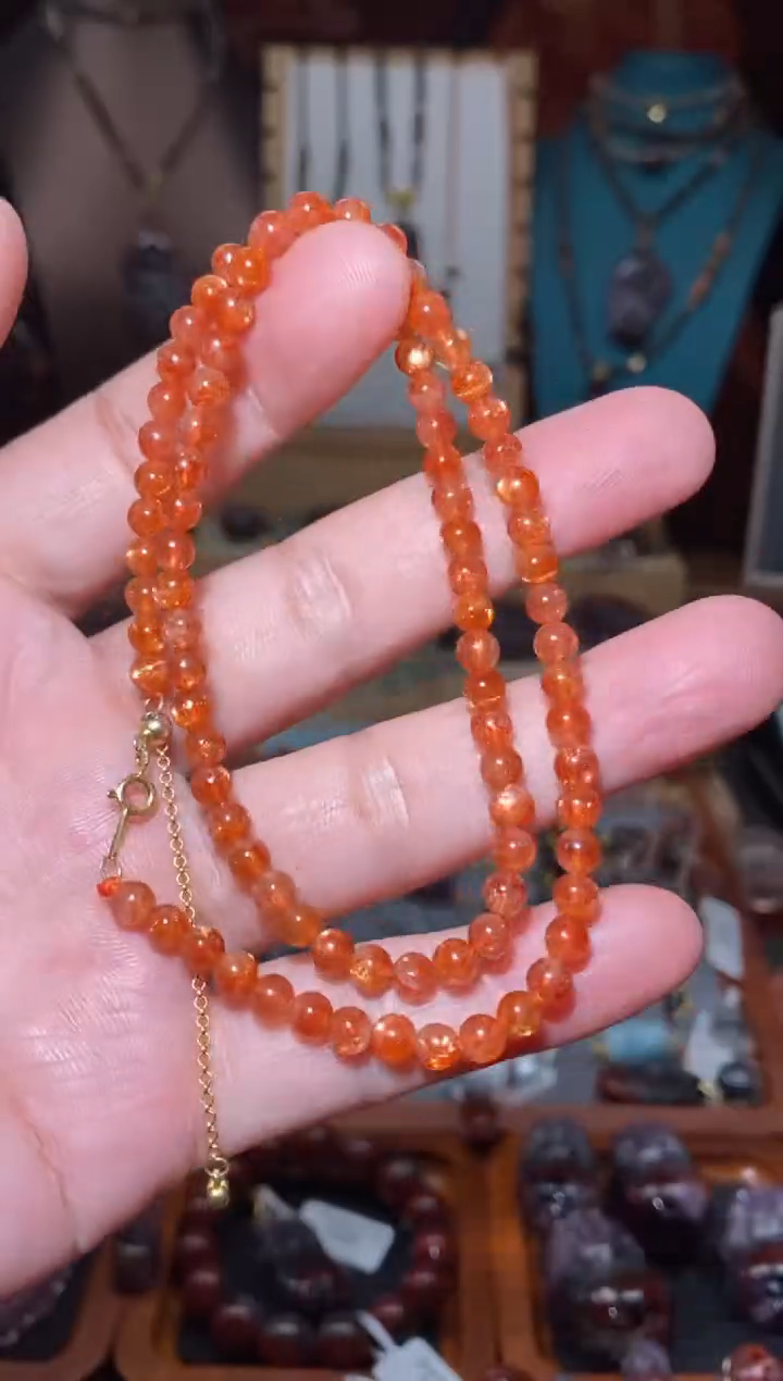 【闪购商品】长石项链未镶嵌金太阳