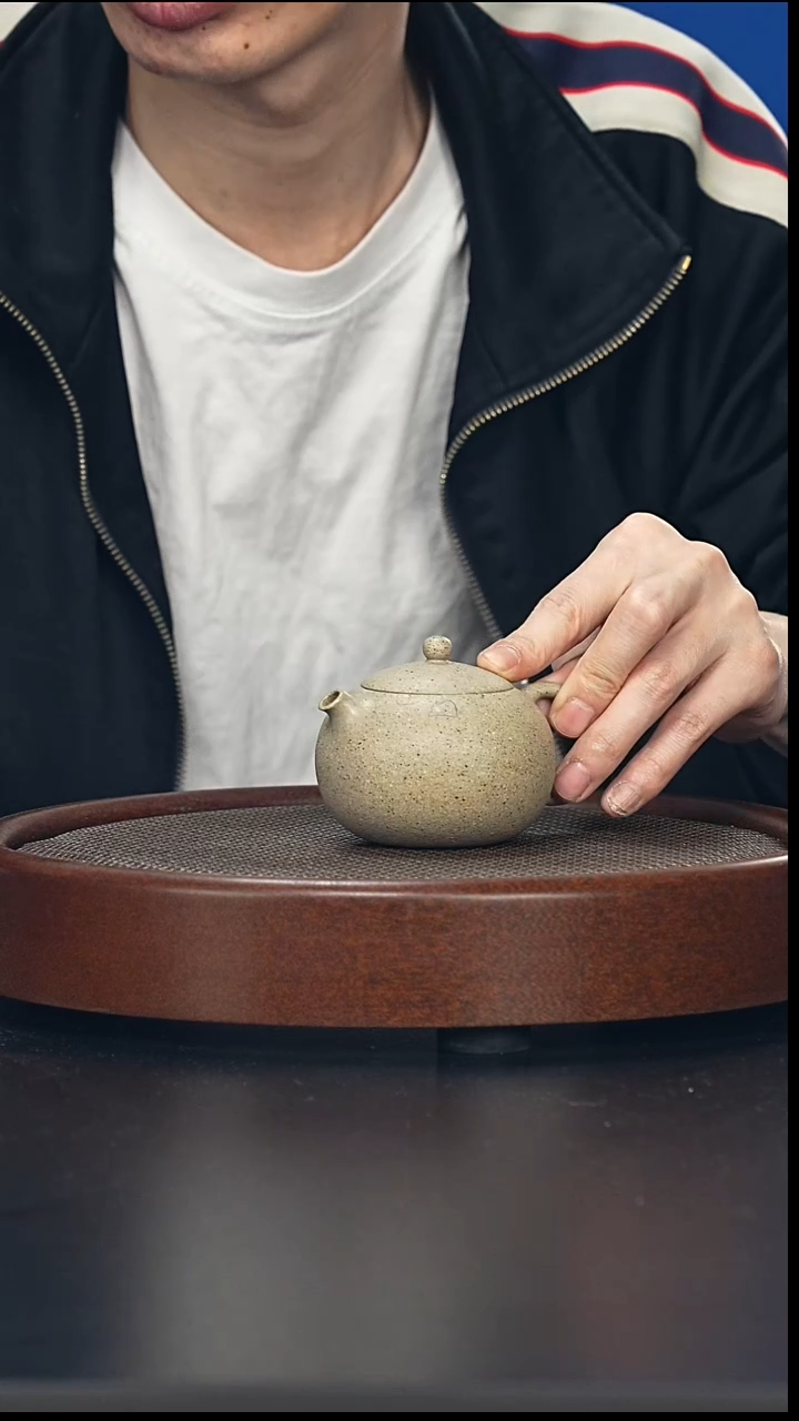 茶壶紫砂河豚西施-黑段-全手工微微瑕-160cc