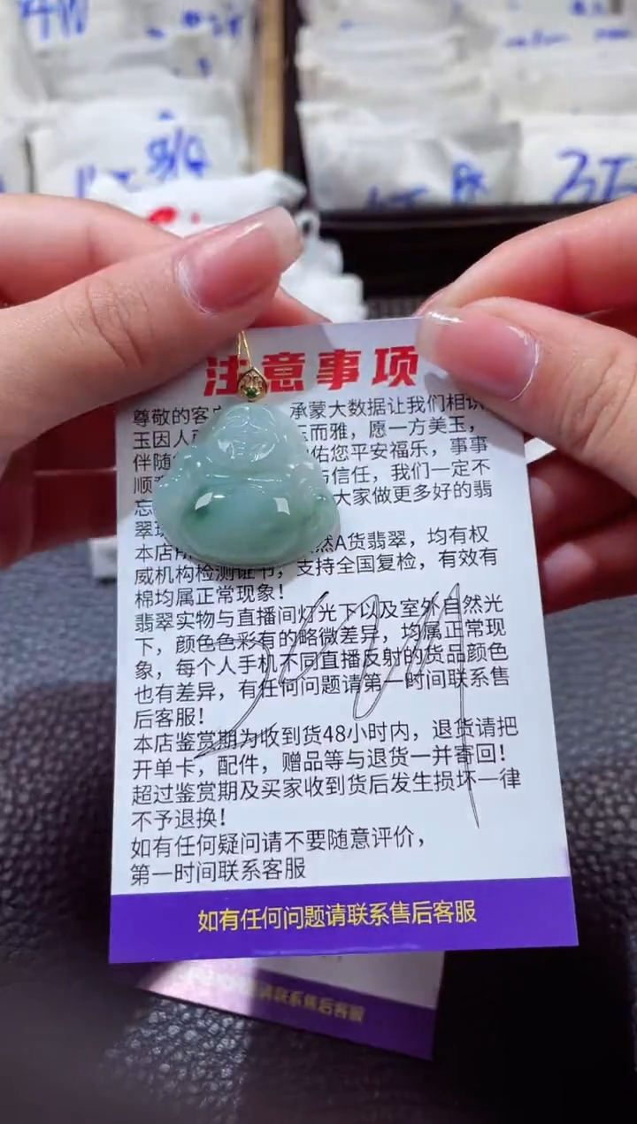 翡翠18K金镶嵌颈饰00013099