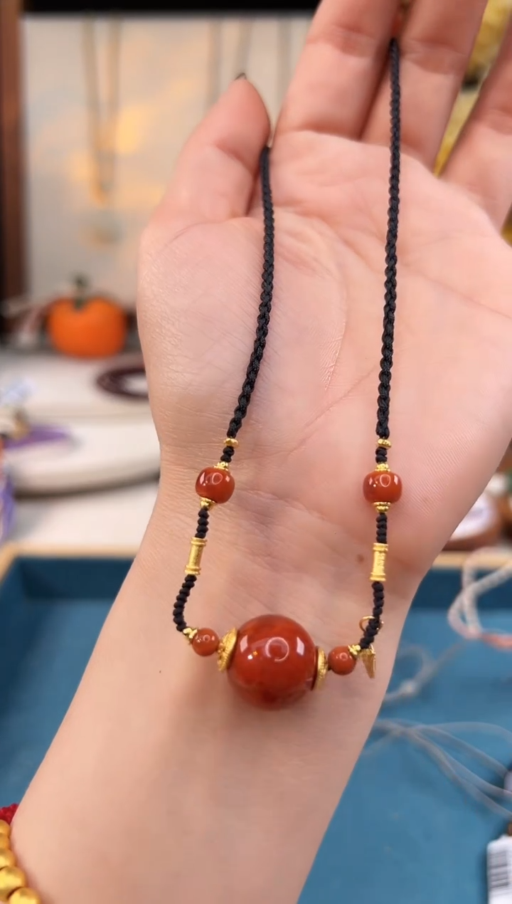 【闪购商品】南红玛瑙吊坠银S925镶嵌@@B921C015569