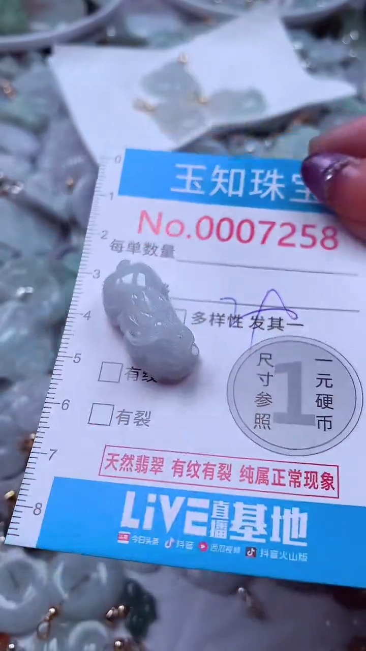 翡翠未镶嵌吊坠(不含链)7258