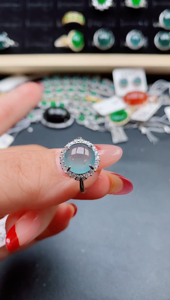 【闪购商品】翡翠戒指银S925镶嵌321321