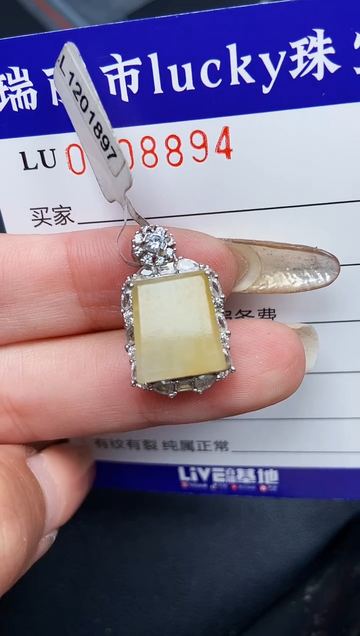 【闪购商品】翡翠颈饰银S925镶嵌8894