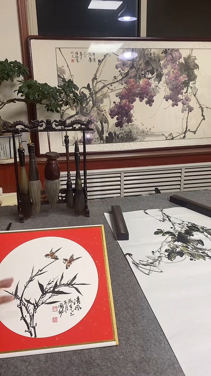 国画刘国铭手绘《竹子》