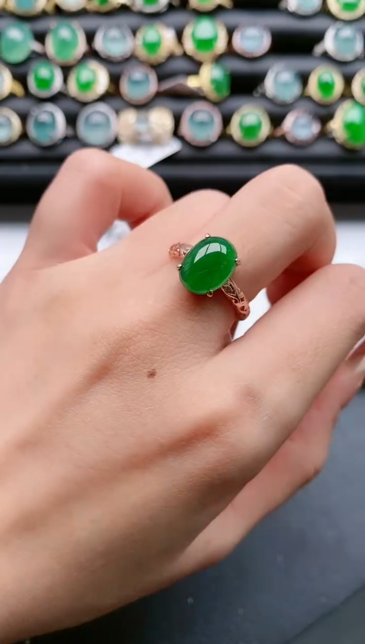 【闪购商品】翡翠戒指银S925镶嵌1111111