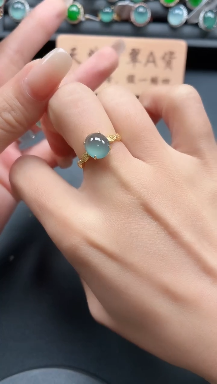 银S925镶嵌戒指翡翠1111