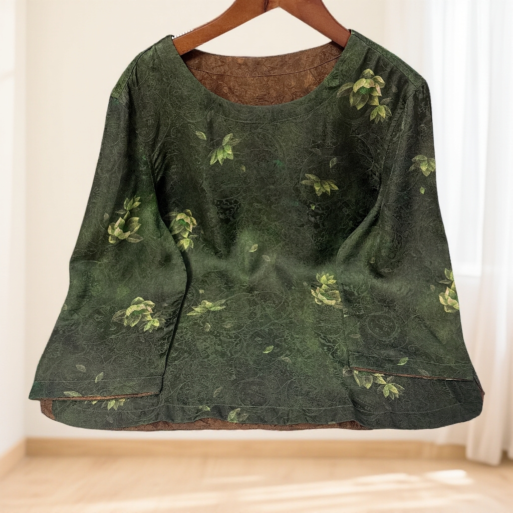 976【巧姐专属】新款高定时尚百搭长袖双面双穿减龄上衣