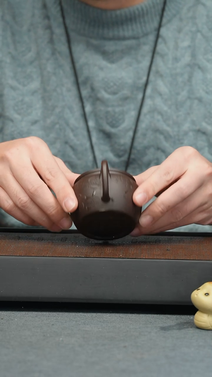 【闪购商品】紫砂茶壶五堂 莲意120cc-曼陀版