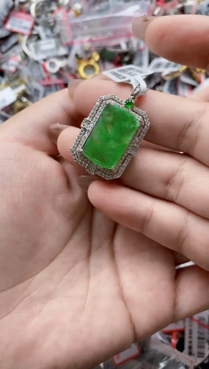 【闪购商品】翡翠戒指银S925镶嵌111111---1