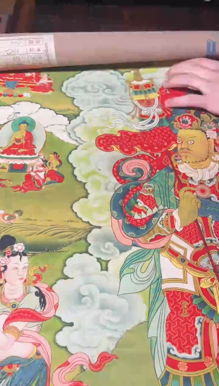 卷轴画菊菊唐卡tk