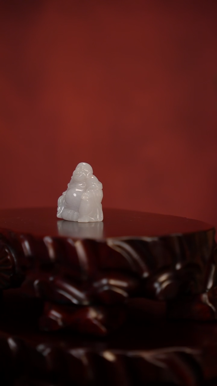 未镶嵌摆件翡翠坐佛小摆