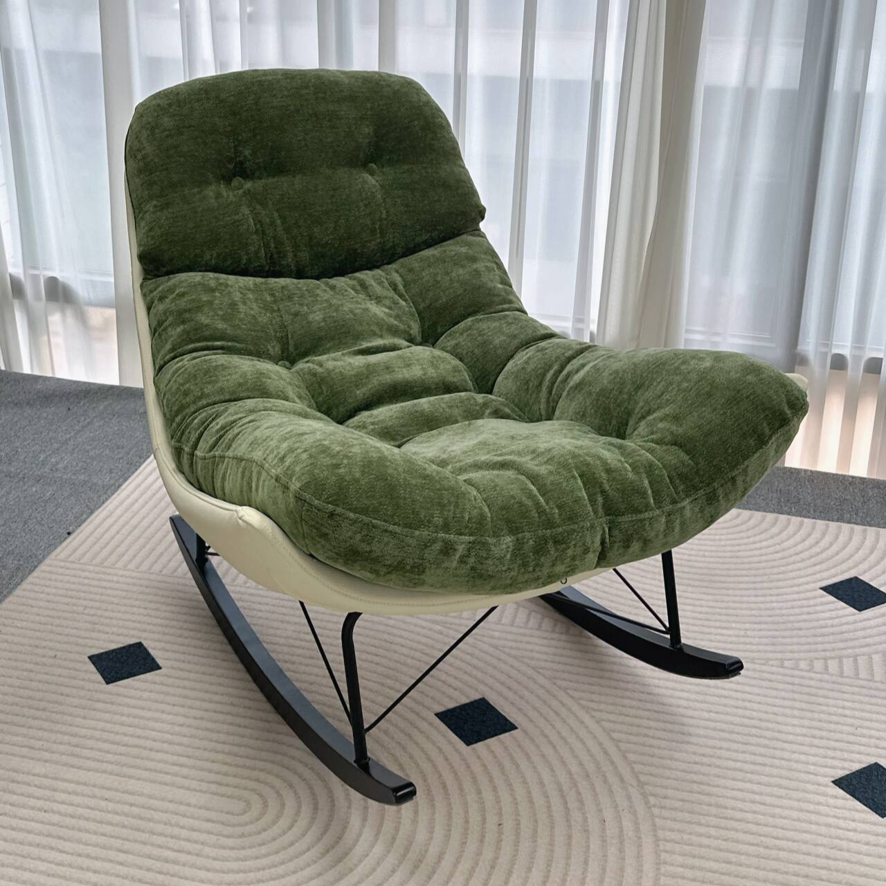 2025新款单人沙发摇椅家用懒人摇摇椅客厅阳台轻奢休闲懒人窝窝椅