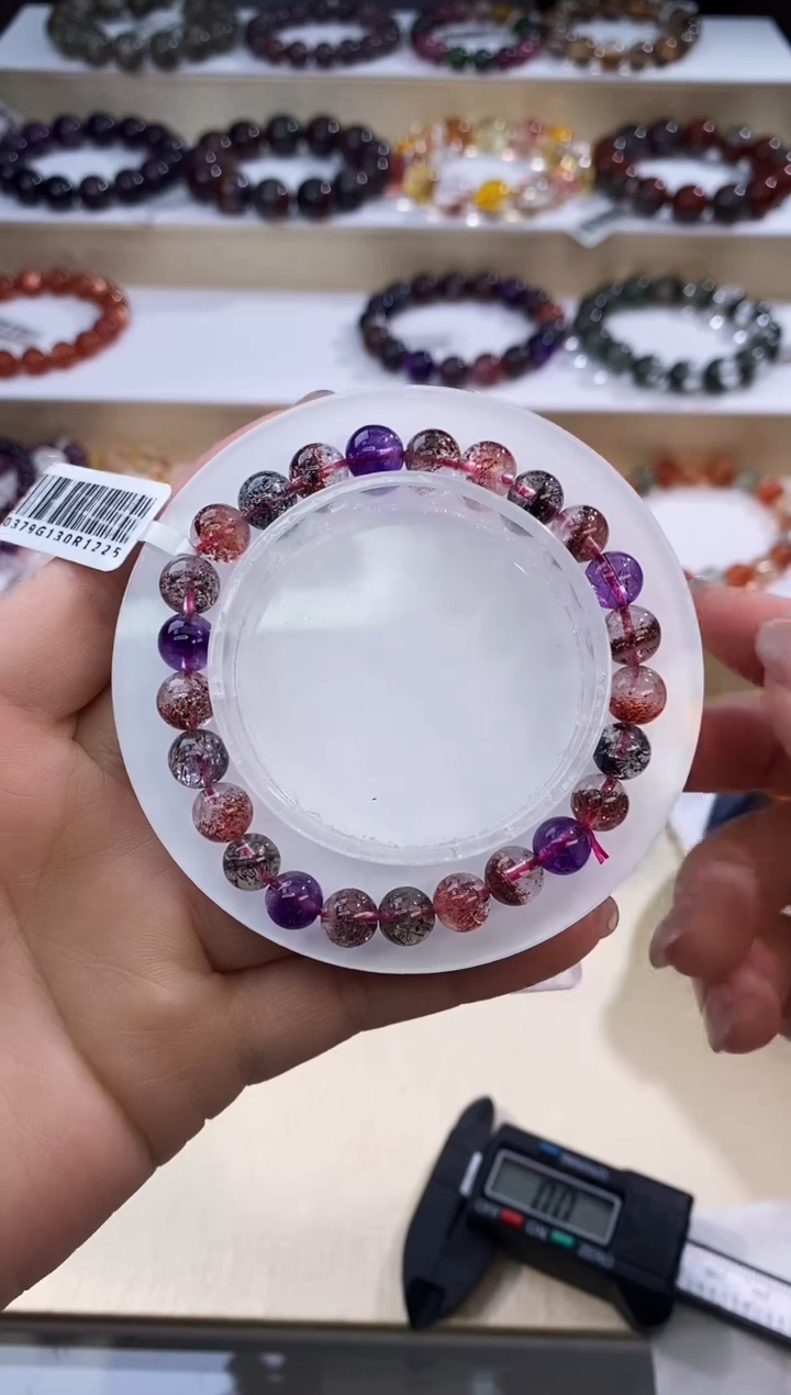 【闪购商品】水晶手链未镶嵌黑加仑超七7m+