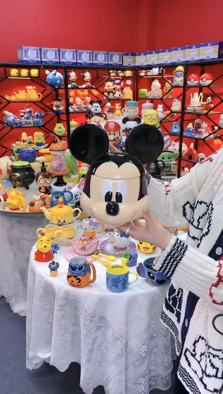 【闪购商品】.@@米奇头陶瓷饼干罐