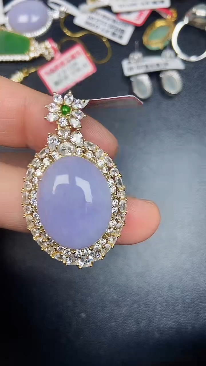 银S925镶嵌戒指翡翠3720