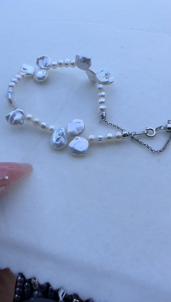 【闪购商品】淡水珍珠手链银S925镶嵌567