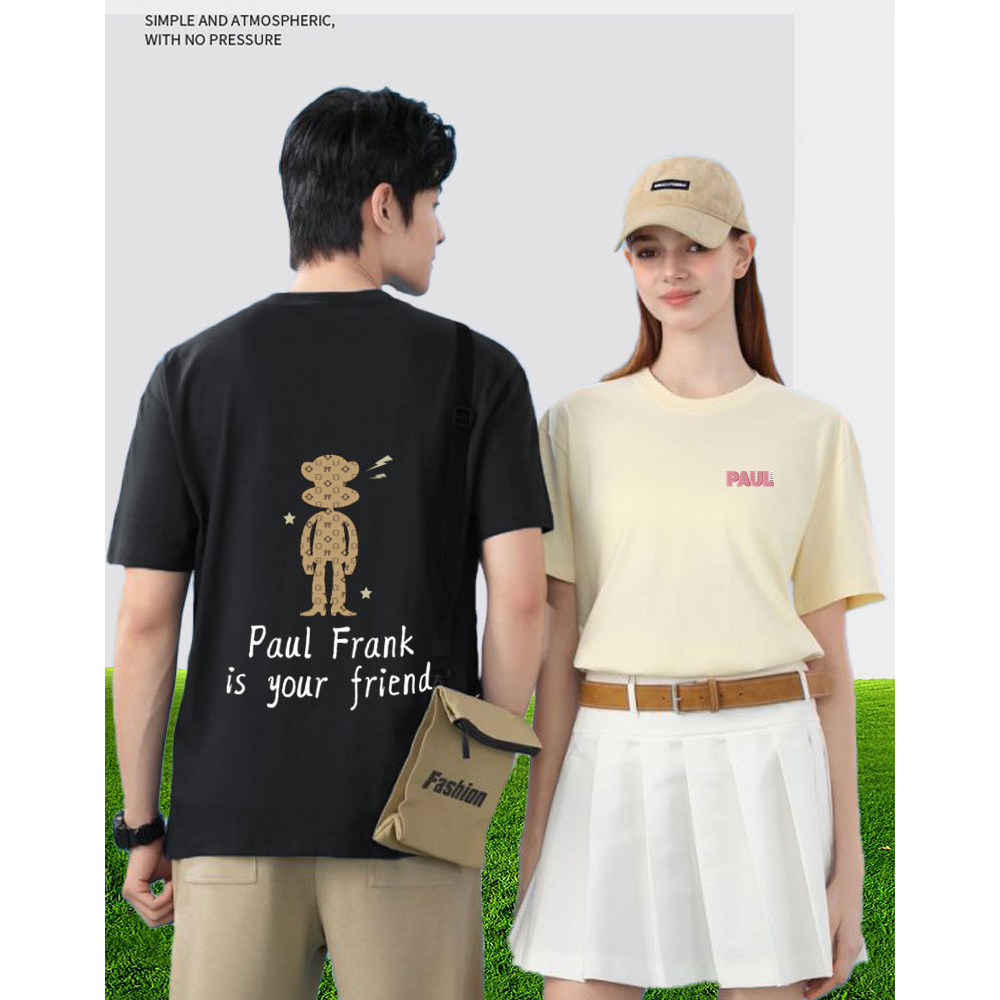paul frank/大嘴猴2025年夏季新款短袖T恤宽松休闲圆领情侣款