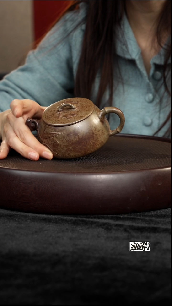 茶壶紫砂柴烧花器180cc