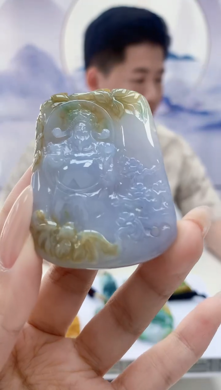 定制翡翠未镶嵌4917xx-毛货挂件65