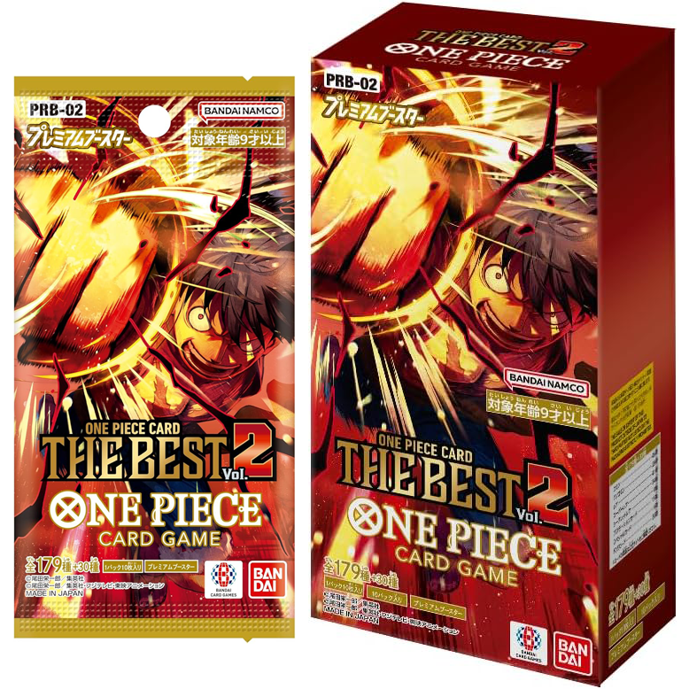 日文版prb02海贼王日版PRB-02日本卡牌OPCG原箱原盒盲盒【拆盒】