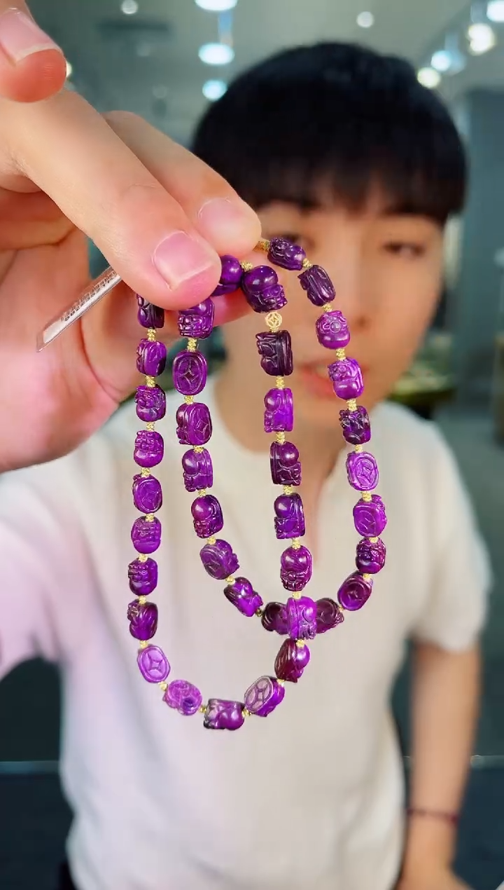 未镶嵌苏纪石（舒俱来）项链k金南非舒俱来老矿料