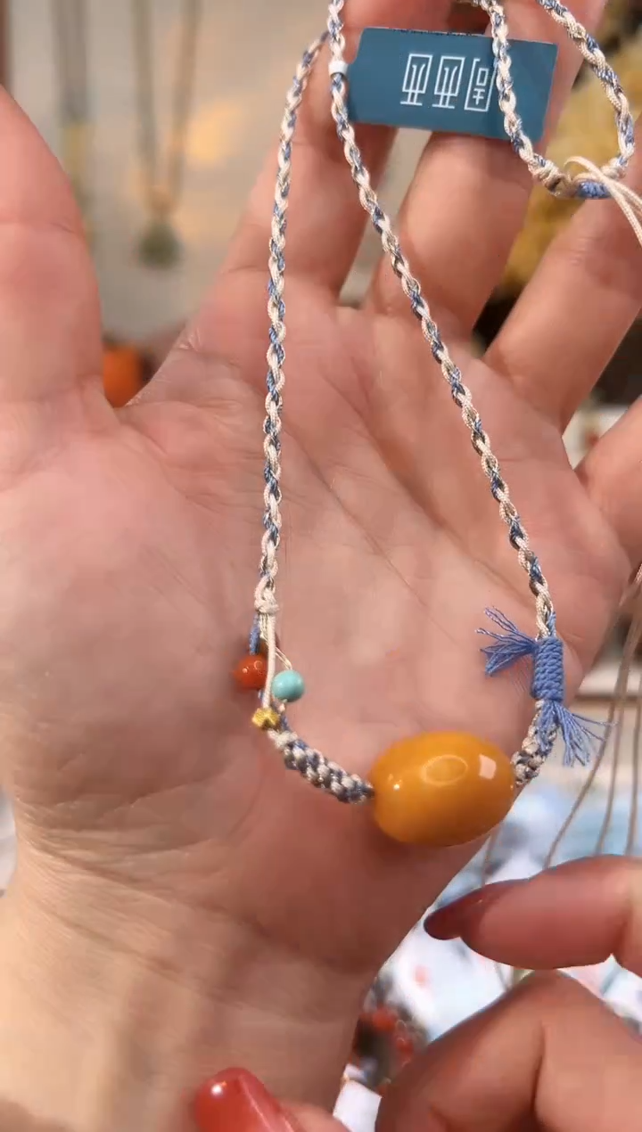 【闪购商品】琥珀项链未镶嵌@@C921J011845