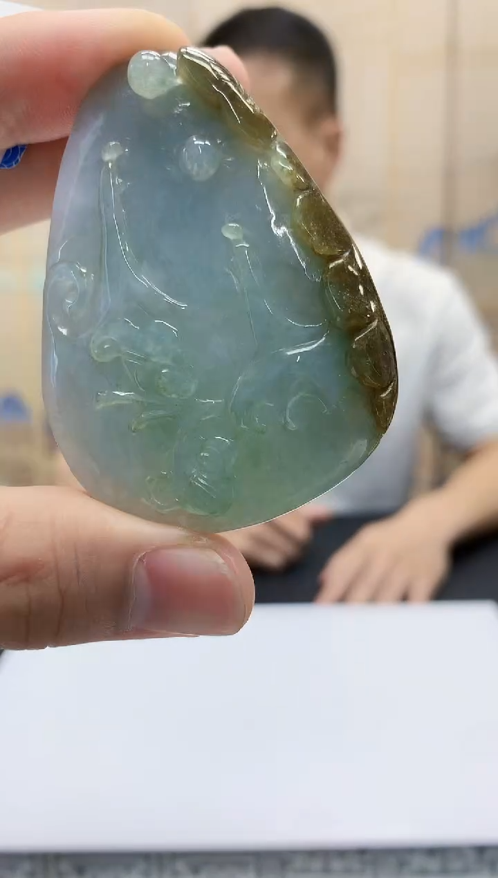 定制翡翠未镶嵌4856bb-毛货挂件35