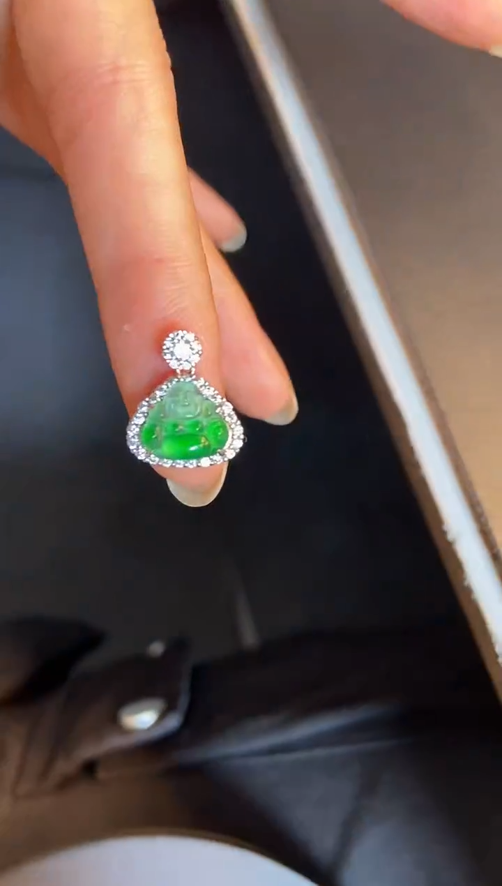 吊坠(不含链)银S925镶嵌翡翠1