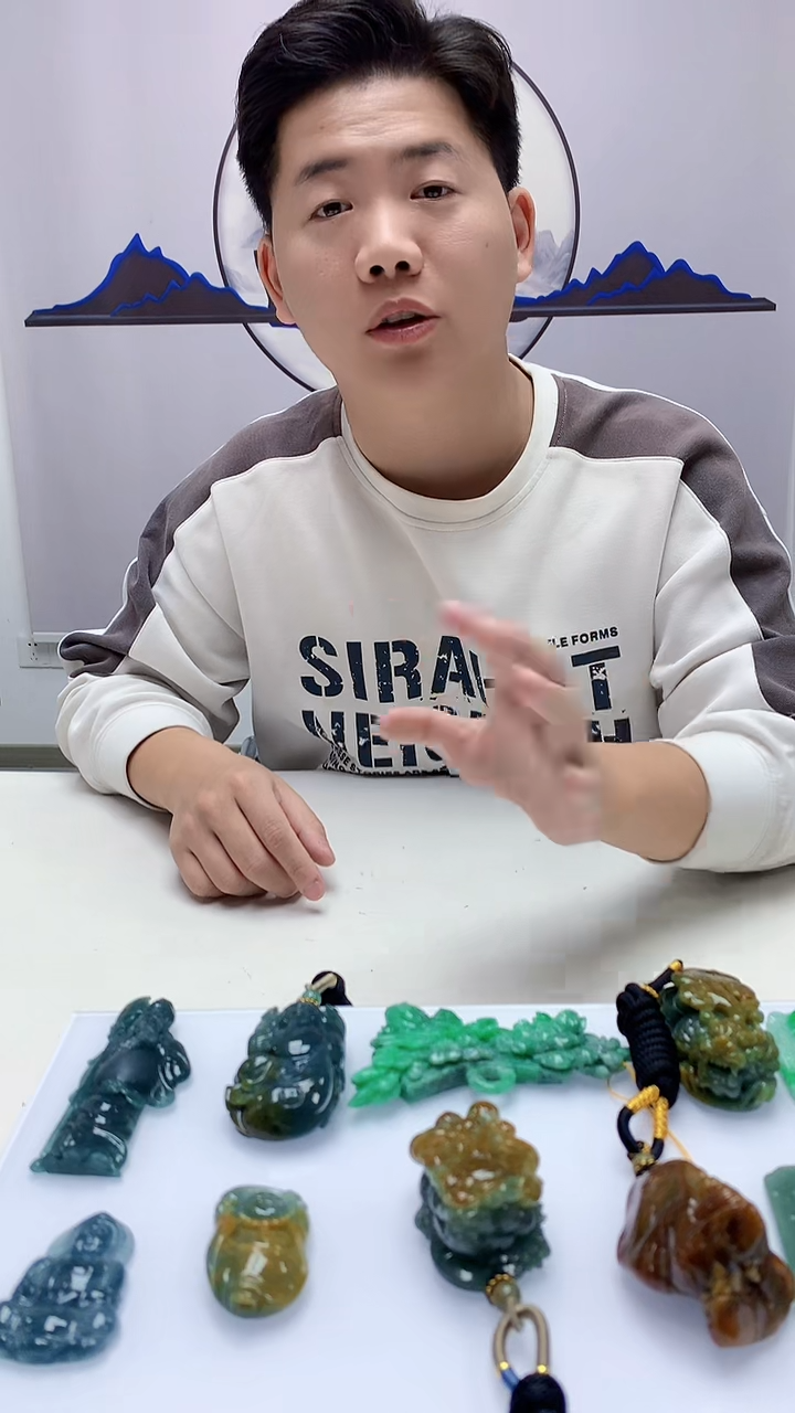 【闪购商品】定制翡翠未镶嵌4917zm-毛货挂件