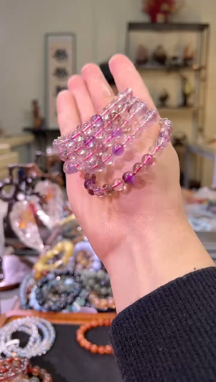 【闪购商品】水晶手串未镶嵌7.6mm仙女超七手串（多样性发其一）